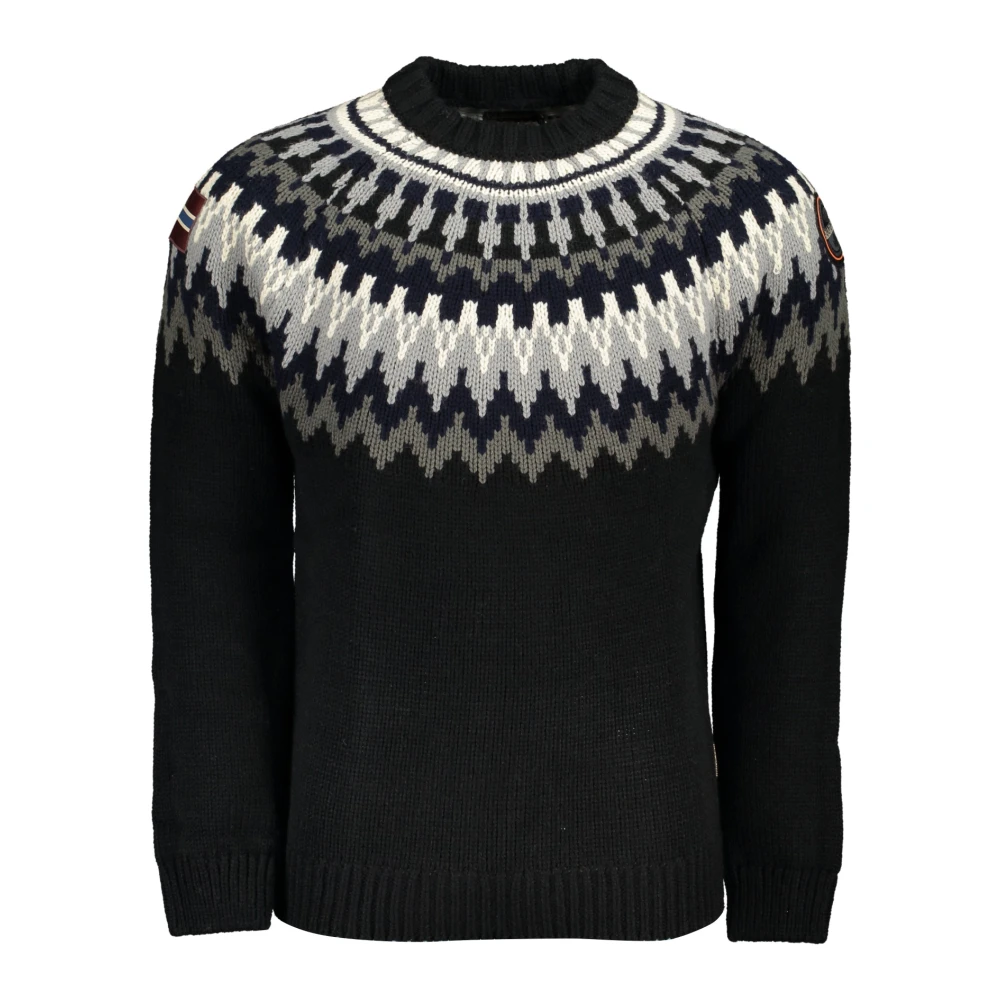 Napapijri Blauwe Stijlvolle Trui met Contrastdetails Multicolor Heren
