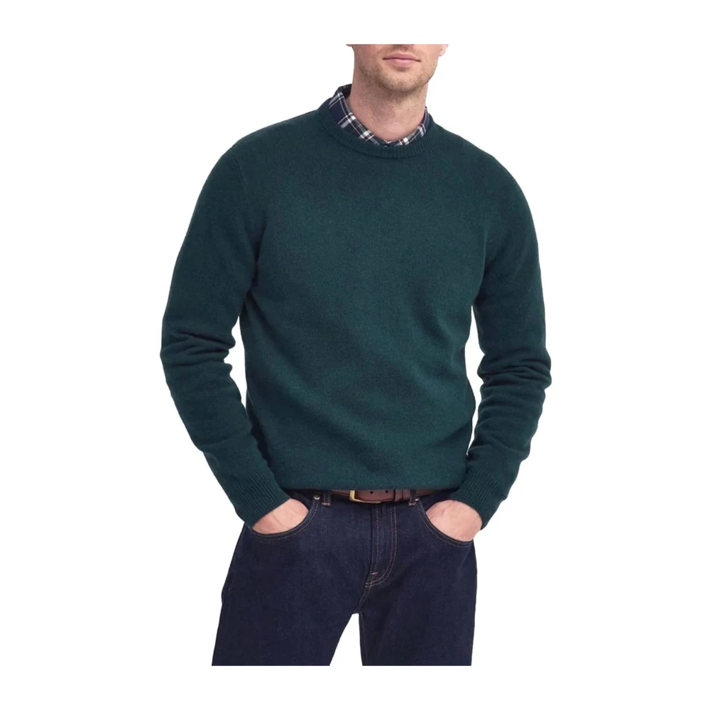 Barbour Heren elleboog patch trui Green Heren