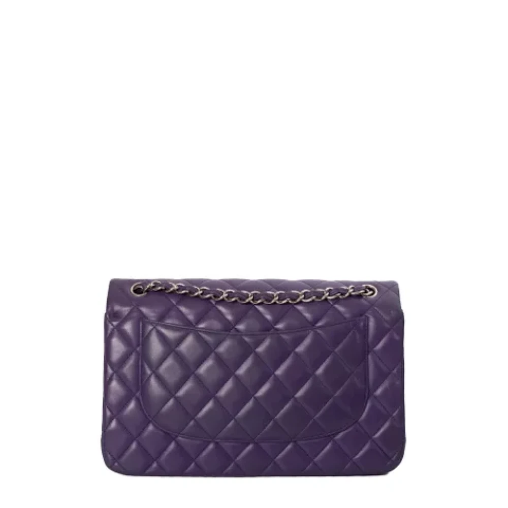 Chanel Vintage Pre-owned Leather chanel-bags Purple Dames