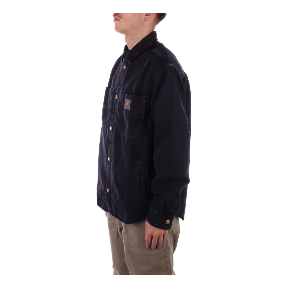 Carhartt WIP Zwart Logo Zijclip Shirt Black Heren