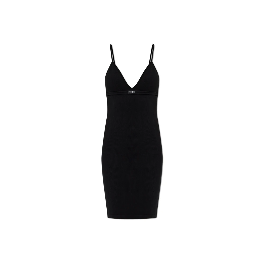 Mm6 Maison Margiela Vrouw Zwart Kleedjes Dames, L, Underwear