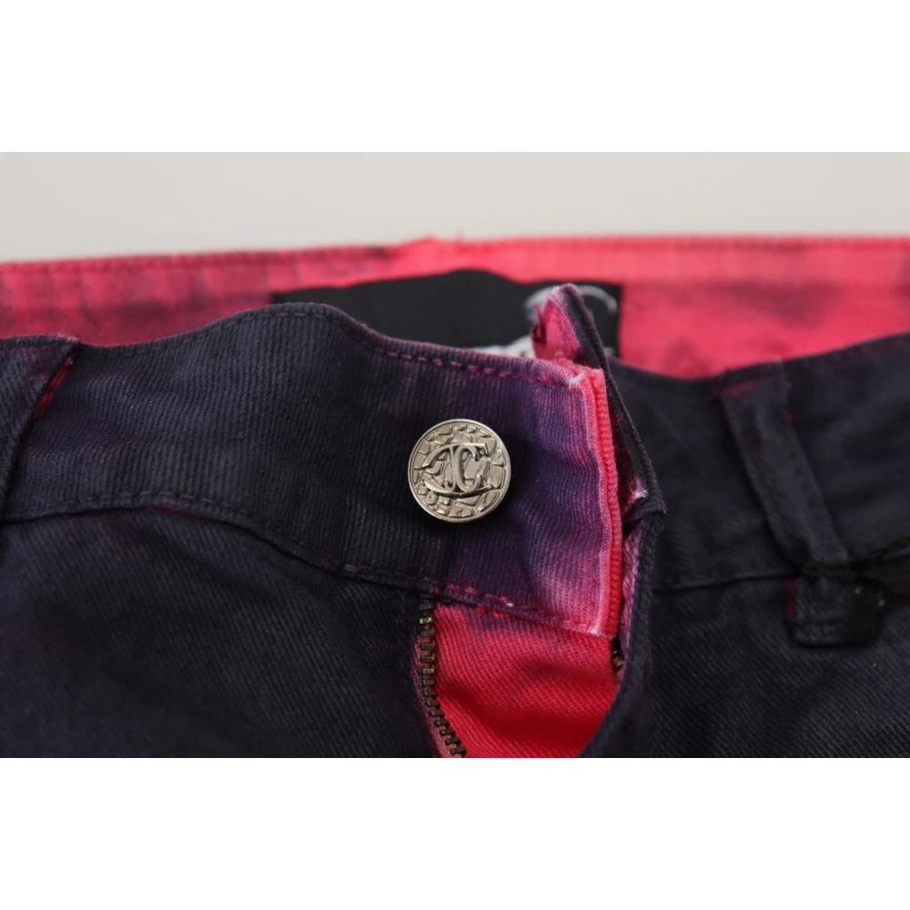 Just Cavalli Zwarte lage taille denim broek Black Dames