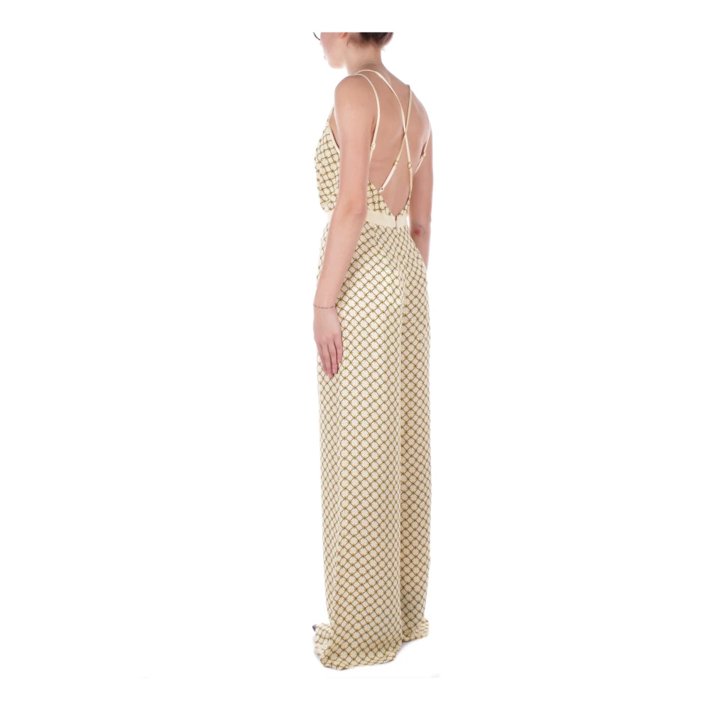 Elisabetta Franchi Voor Logo Rits Broek Yellow Dames