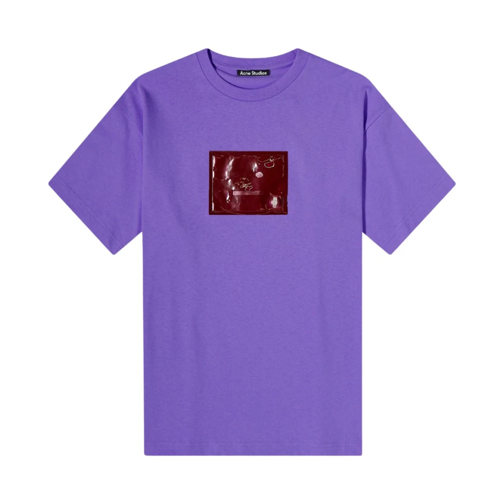 Acne Studios Inflate Logo T-Shirt Purple, Dam