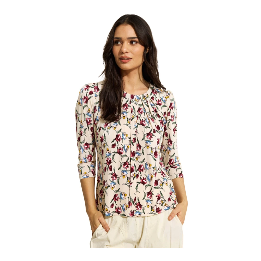 IN Front Marcia Blouse 3 4 Mouwen Zand Multicolor Dames