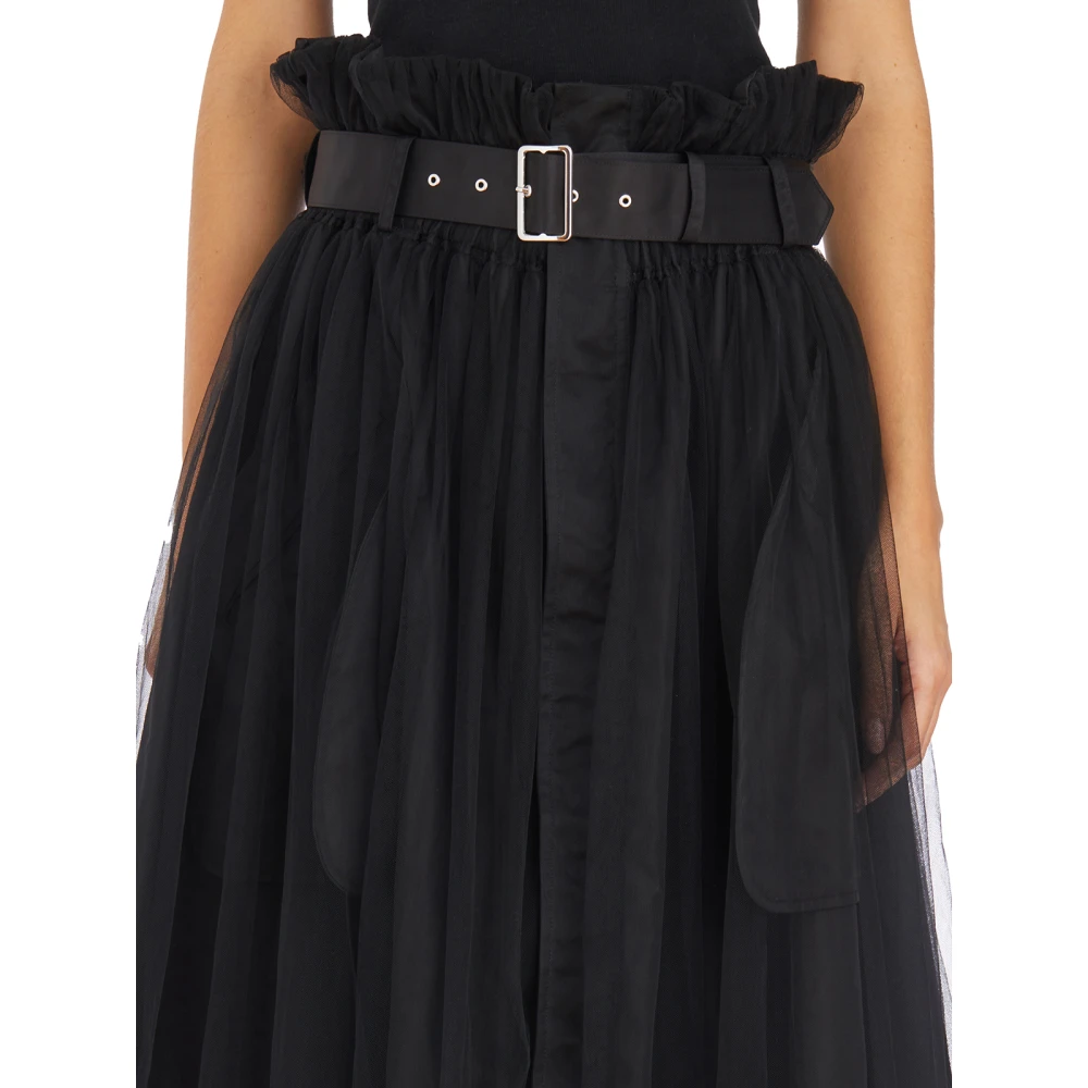Comme des Garçons Tule Rok met Riem Black Dames