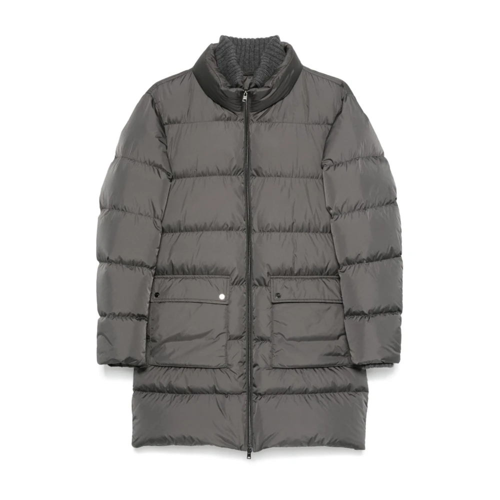Herno Stijlvolle Donsjas met Hoge Hals Gray Heren