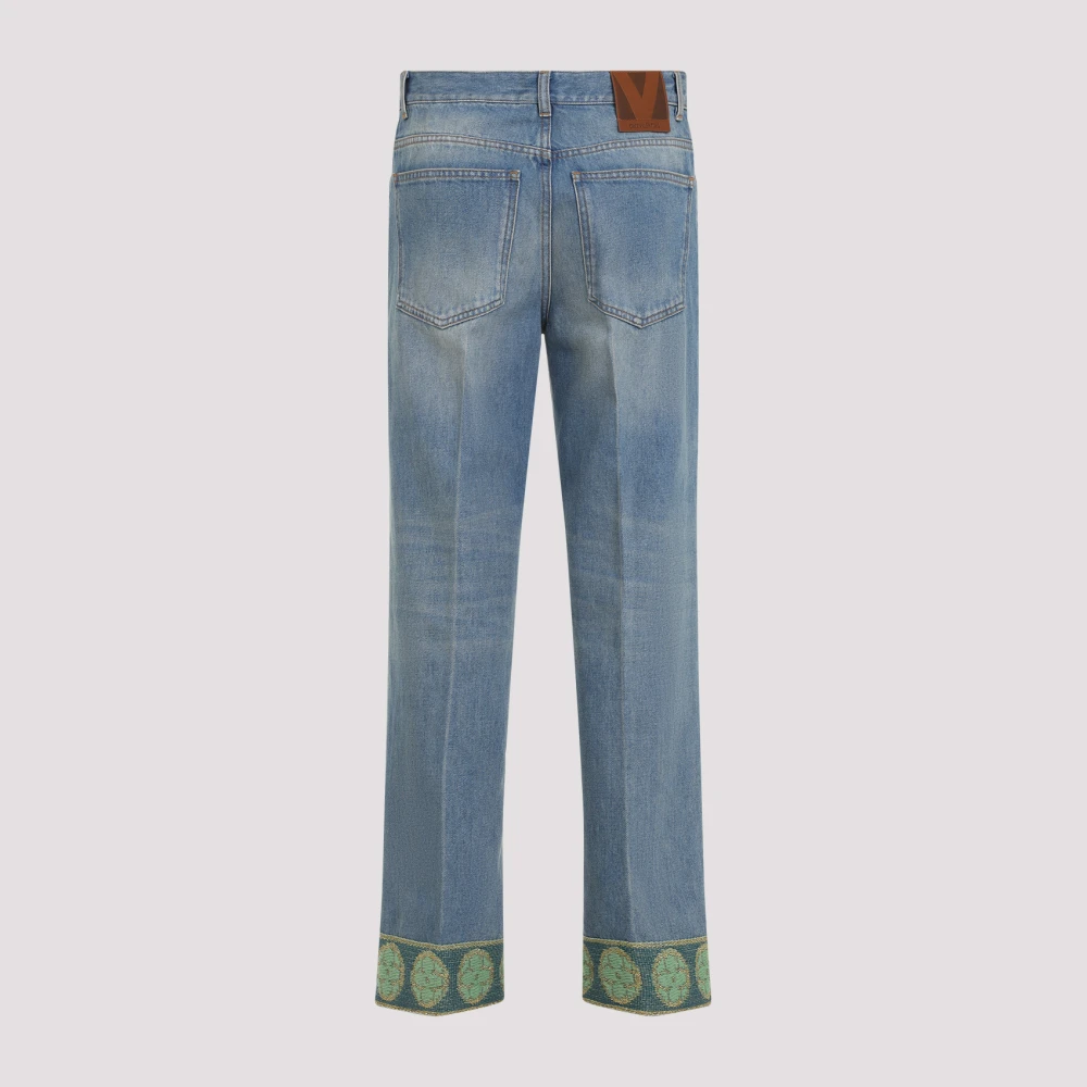 Valentino Blauwe Denim Broek Blue Dames