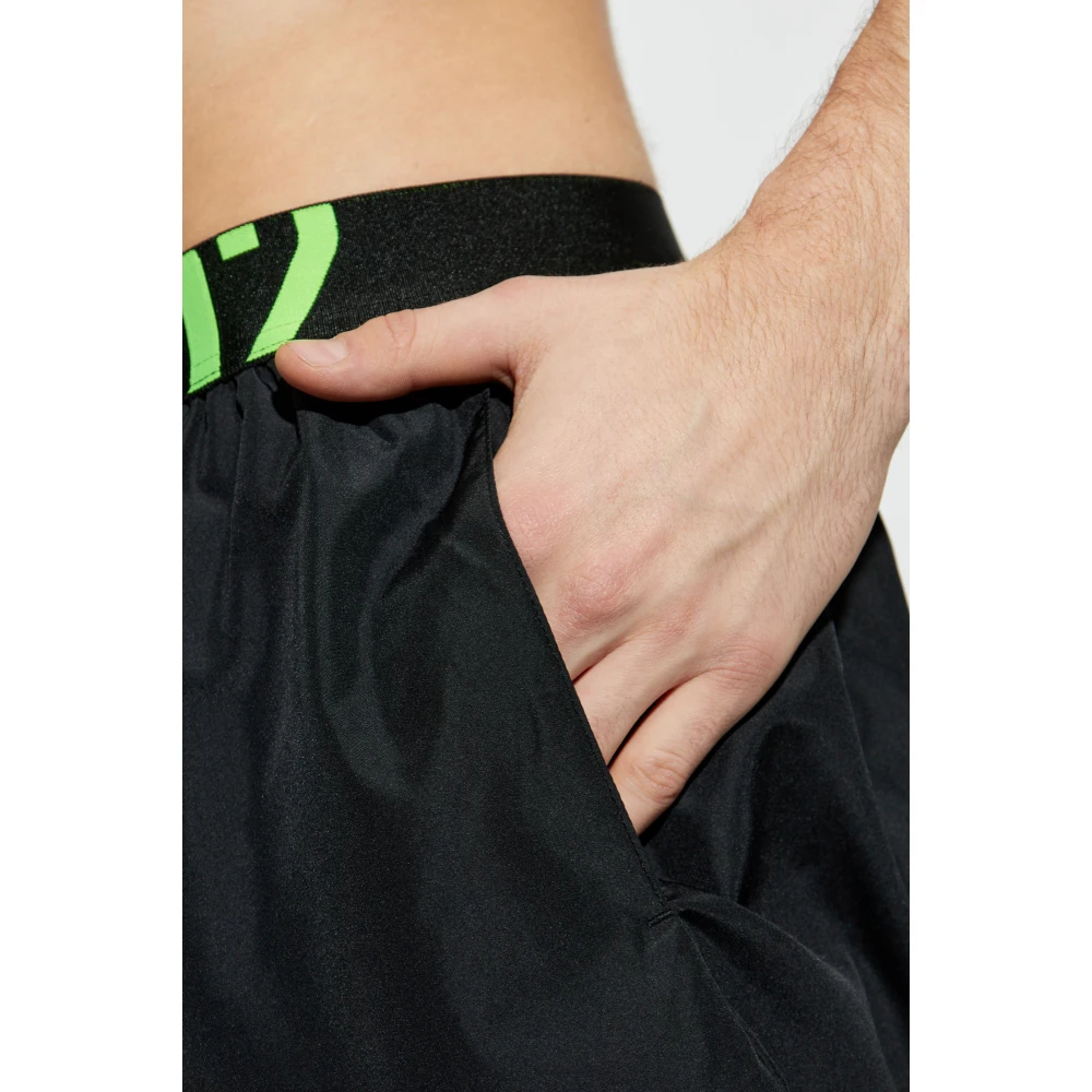 Dsquared2 Logo zwemshorts Black Heren