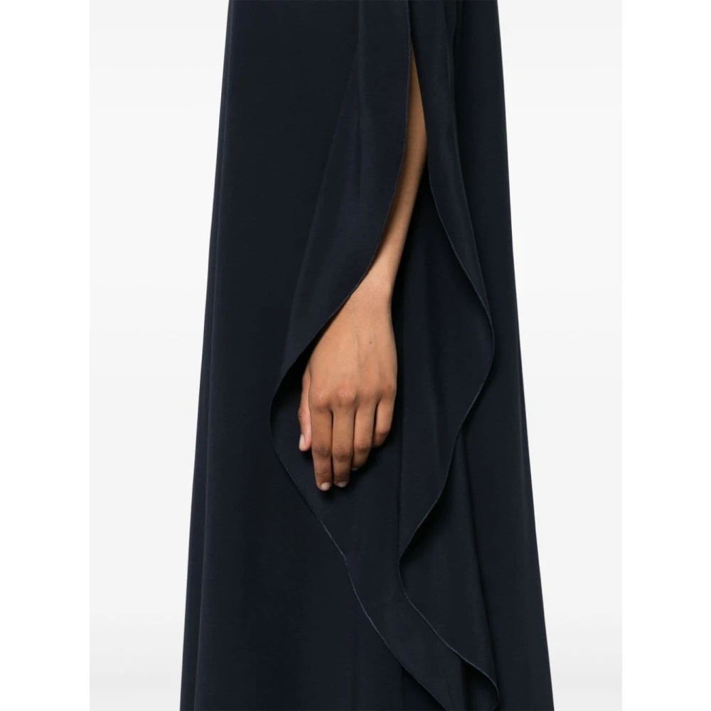 Gianluca Capannolo Midnight Blue Zijden Jurk Black Dames