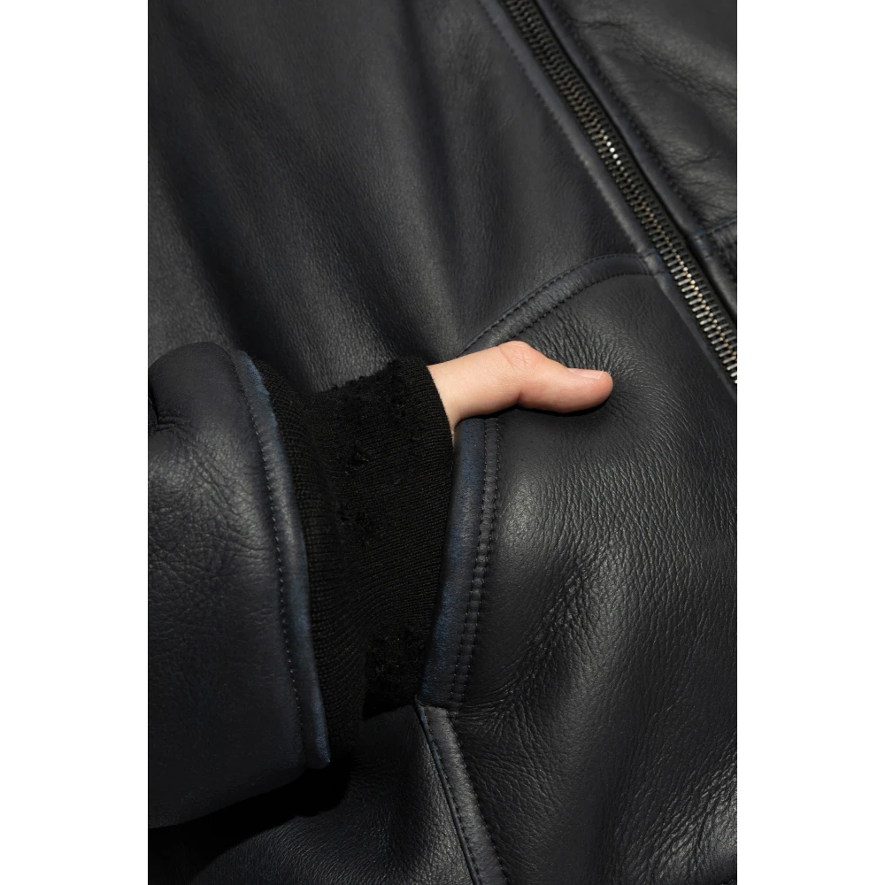 Balenciaga Leren jas Black Heren