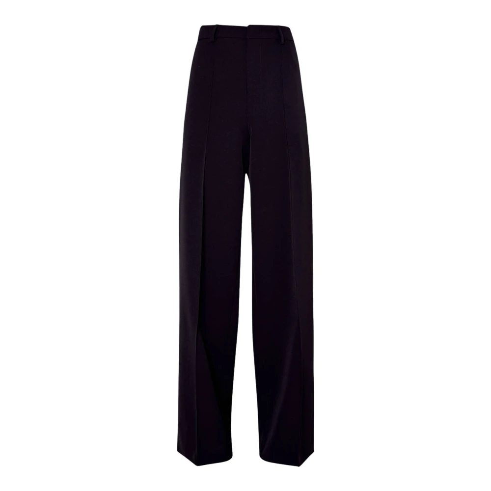 Liu Jo Zwarte Palazzo Broek met Zijsplitten Black Dames