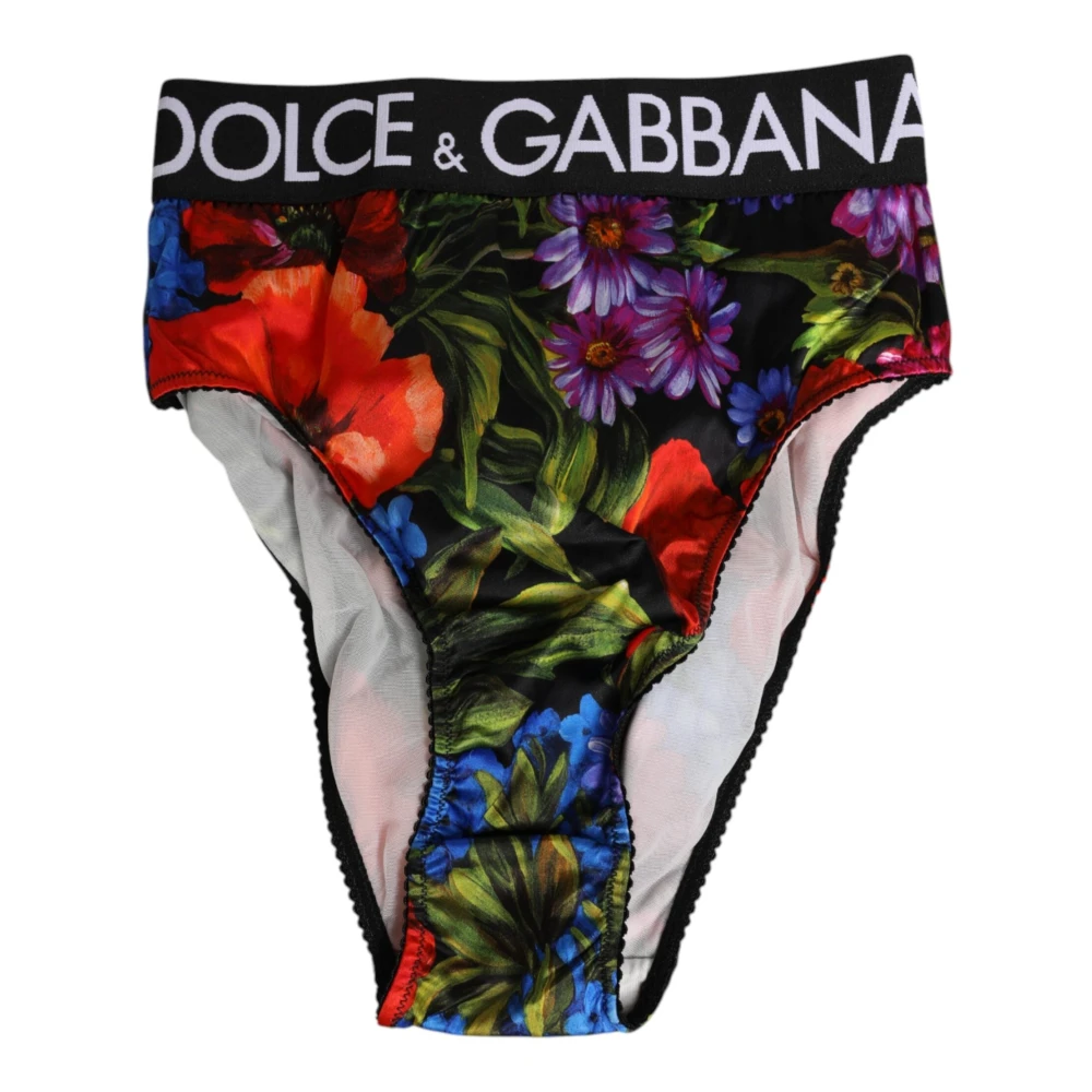 Dolce & Gabbana Women's Multicolor High Waist Slip - Underpants - S - Underwear