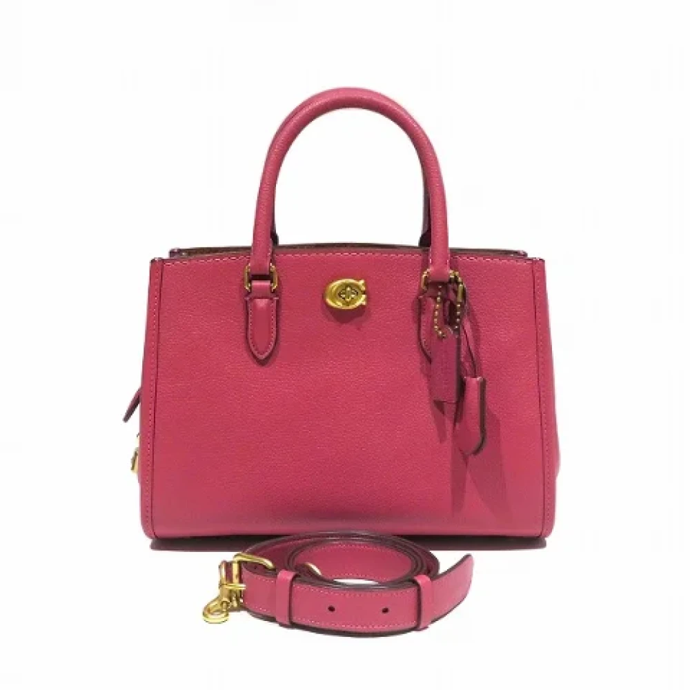 Coach Pre-owned Leather handbags Pink Dames