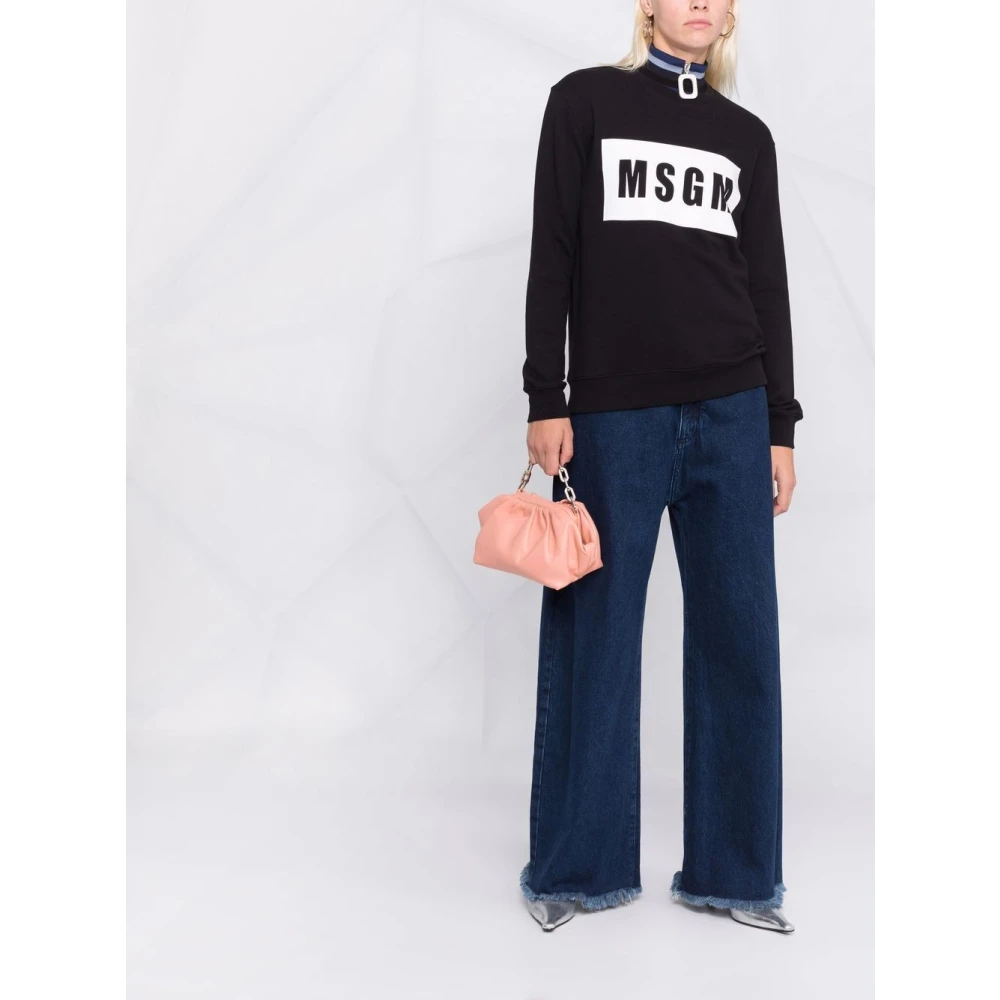 Msgm Casual Sweatshirt 99C Black Dames