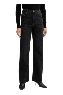 Jeans med strassdetaljer