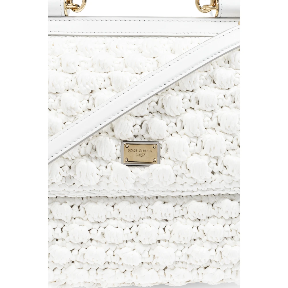 Dolce & Gabbana Sicily Schoudertas White Dames