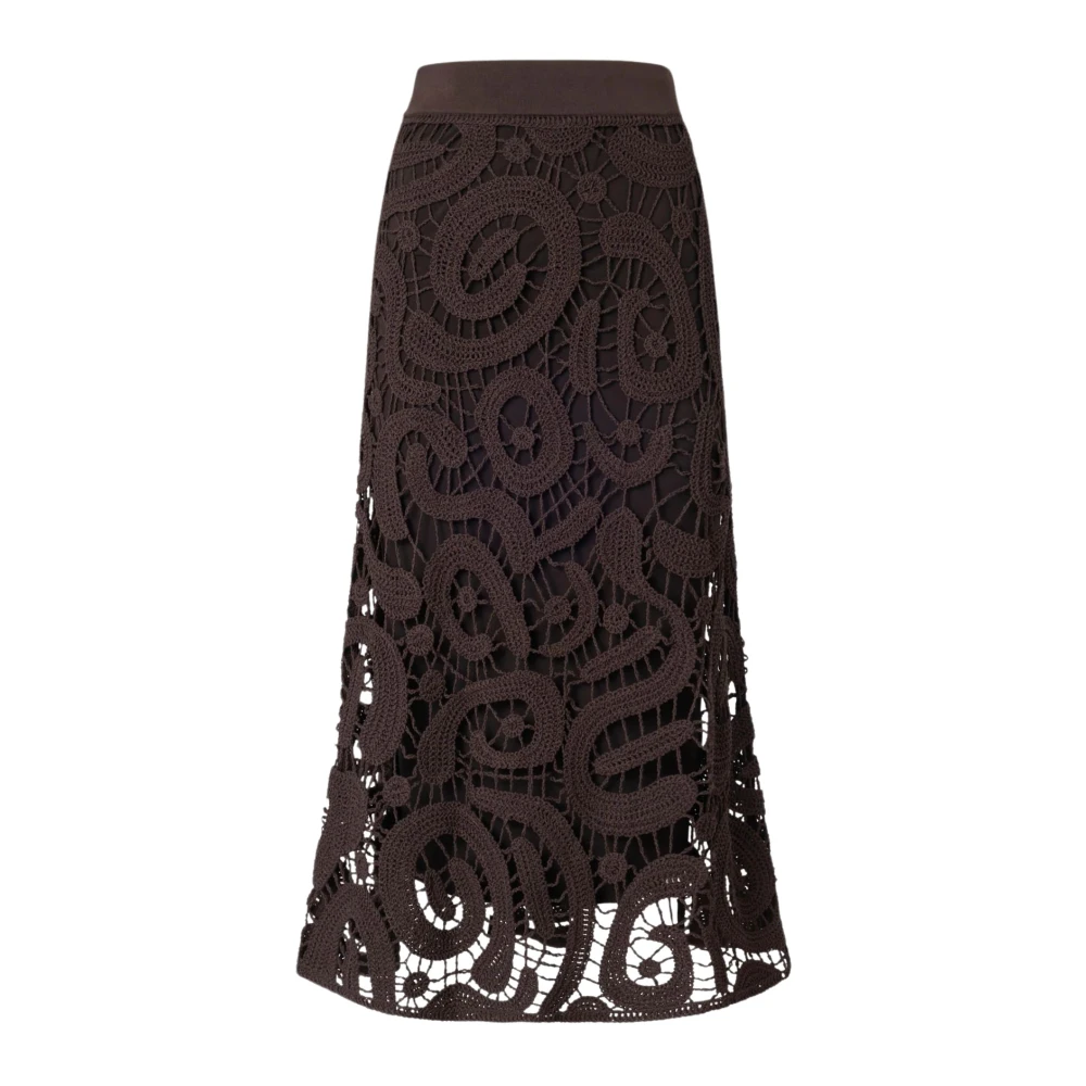 Pinko Women's Brown Maestrale Skirt - Midi Skirts - M - Skirts