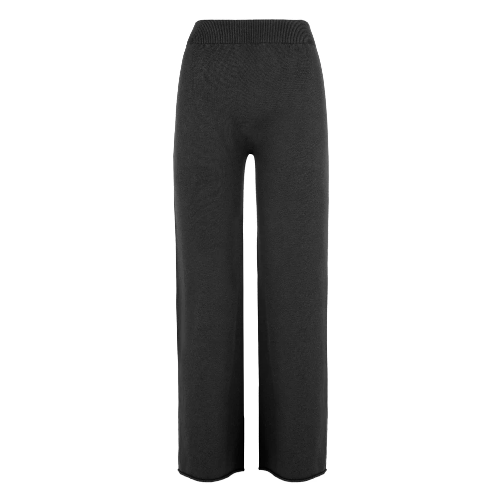Bomboogie Donna Nero - Pantaloni In Maglia A Gamba Dritta Senza Cuciture - Trousers - L