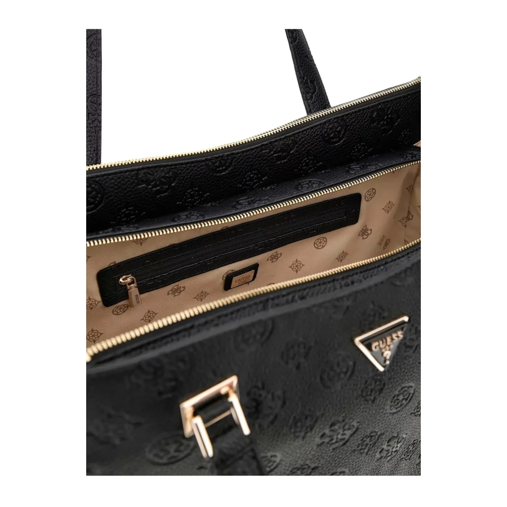 Guess Monogram Cresidia Schoudertas Black Dames