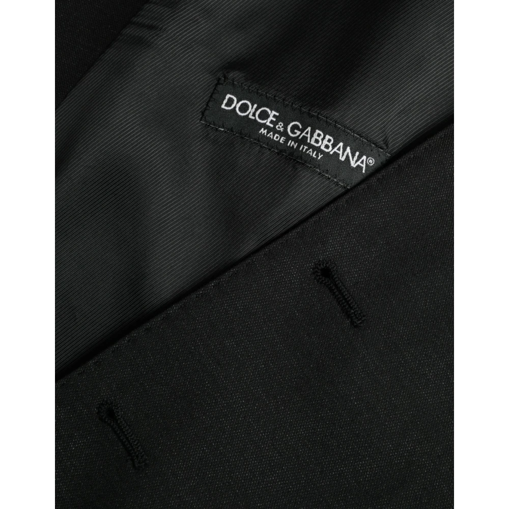 Dolce & Gabbana Zwart Wol Formeel Jurk Vest Black Heren