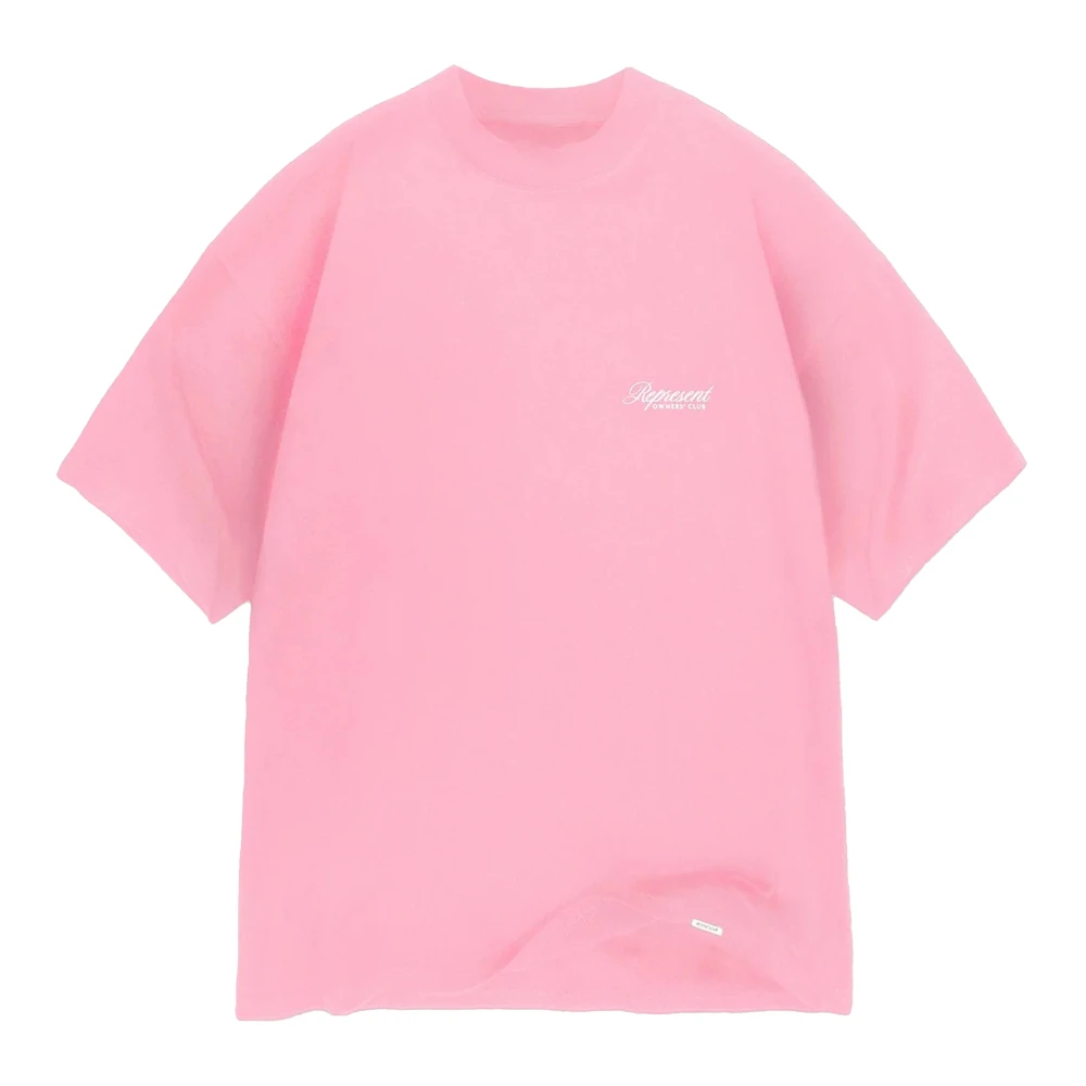Represent Eigenaren Club Script T-shirt Pink Heren