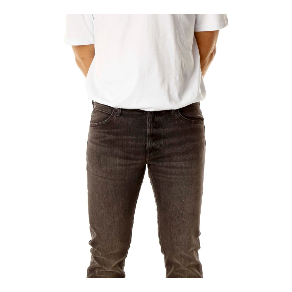 Lee Straight Fit Zip Fly Jeans Gray Heren