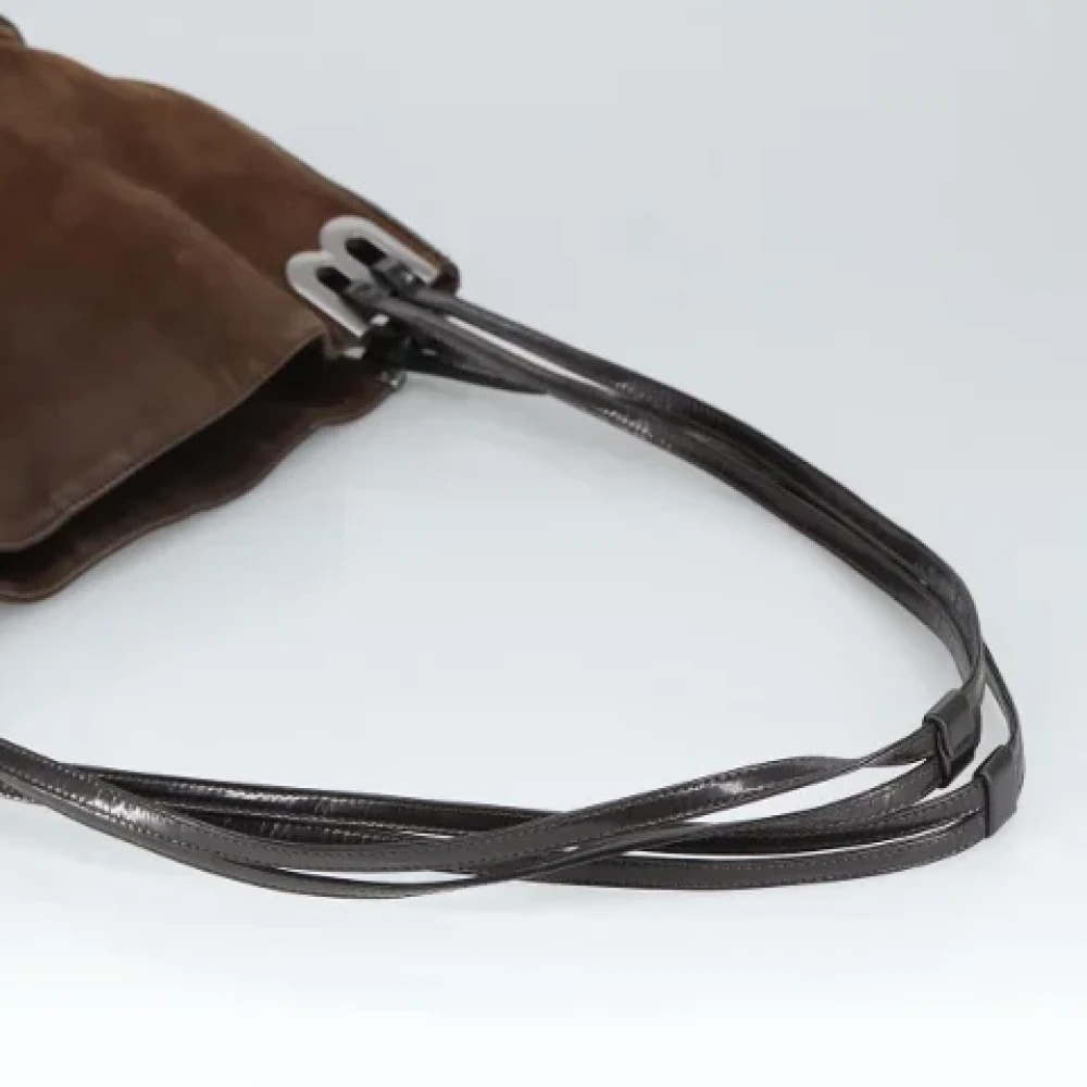 Bally Pre-owned Suede handbags Brown Dames
