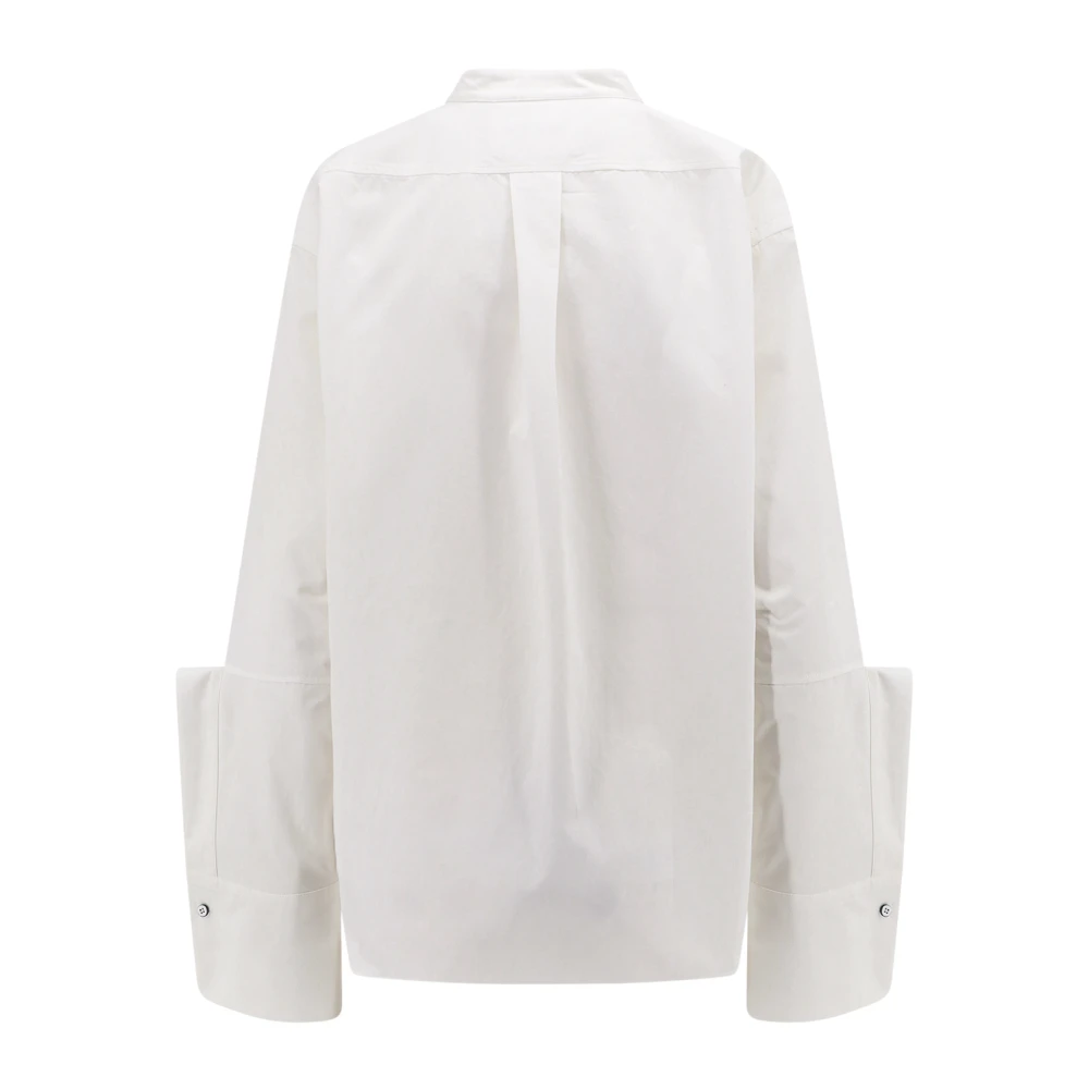 Jil Sander Katoenen overhemd met dubbele knoopmanchet White Dames