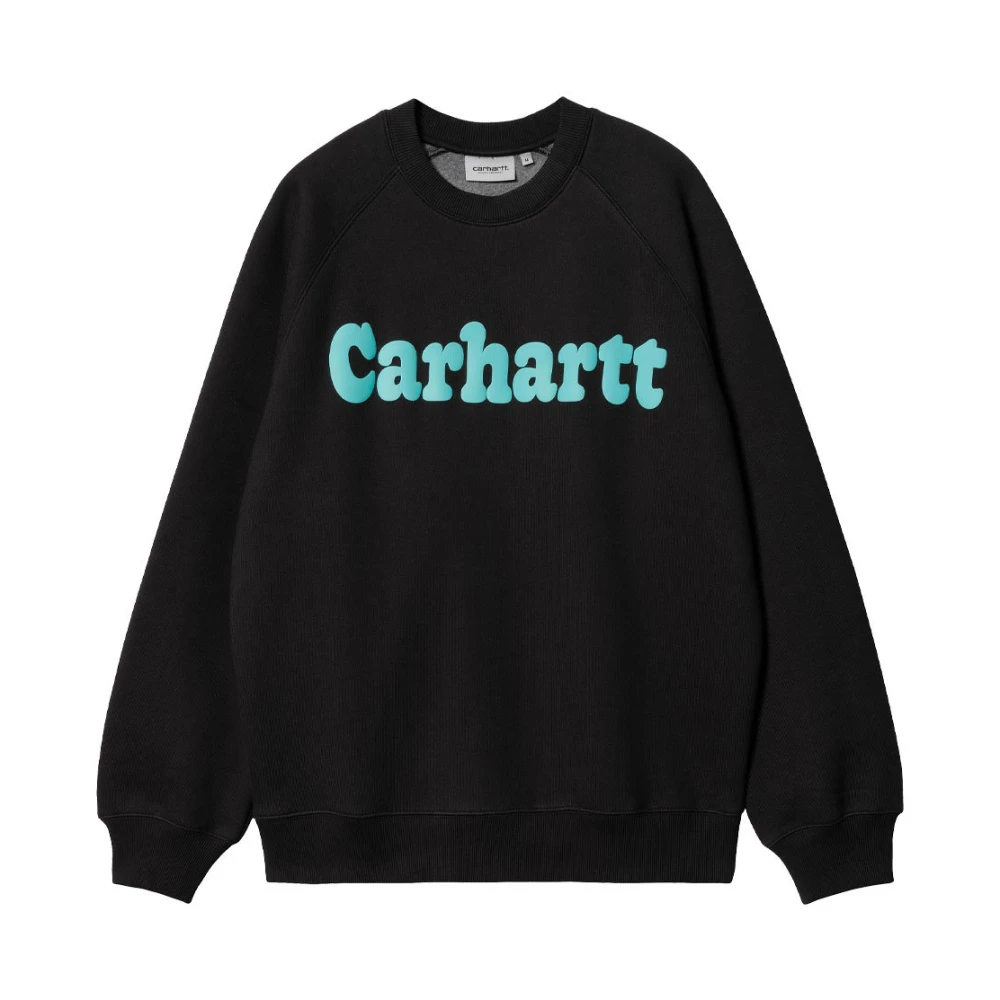 Carhartt WIP Gezellig en Stijlvol Bubbles Sweatshirt Black Heren