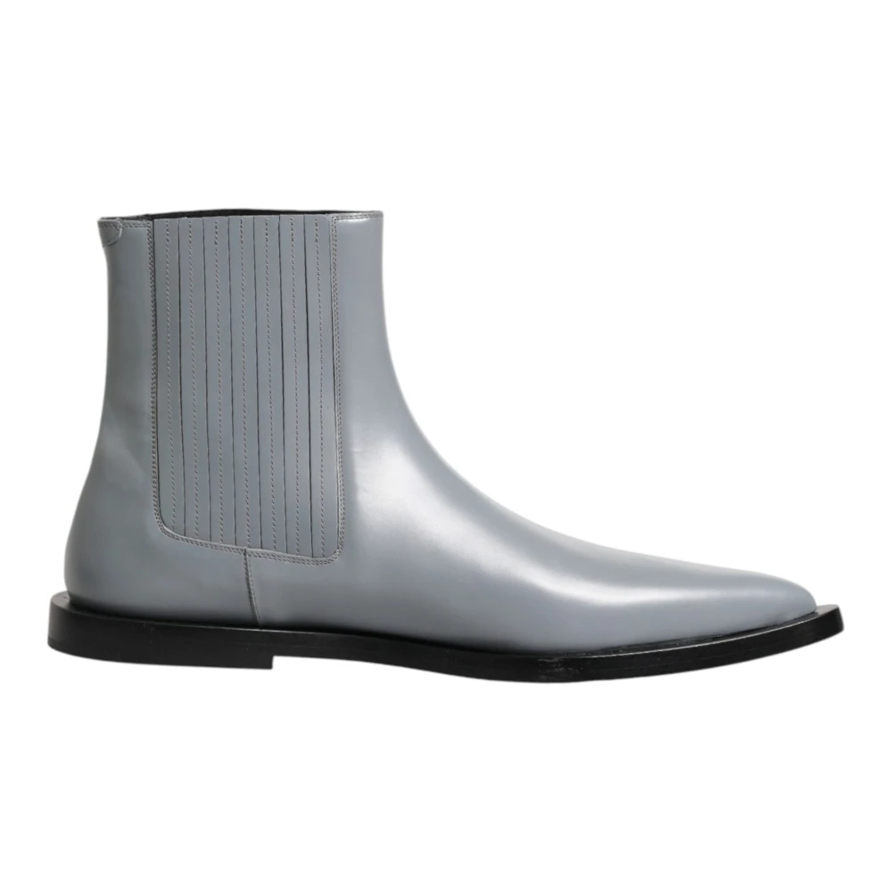 Dolce & Gabbana Men's Light/Gray Chelsea Short Ankle Boots Shoes