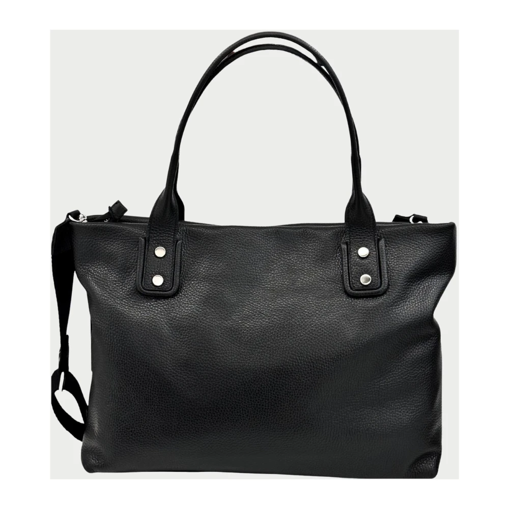John Richmond Zwarte Shoppingtas met Logoband Black Dames