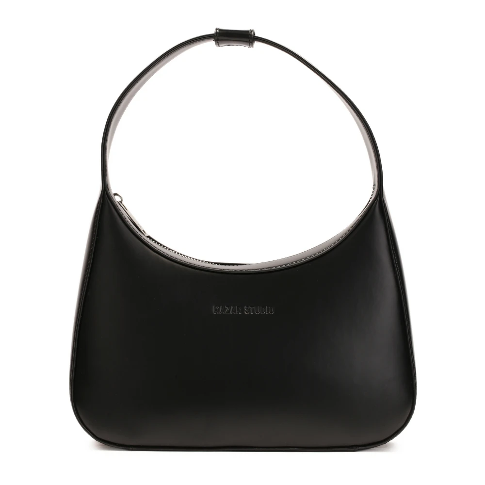 Kazar Studio Stijlvolle zwarte handtas met gladde voorkant Black Dames