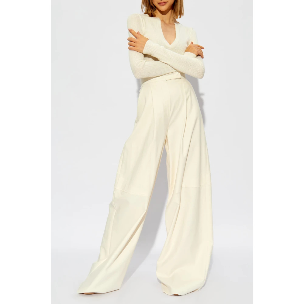 Max Mara Broek `Avoriaz` Beige Dames