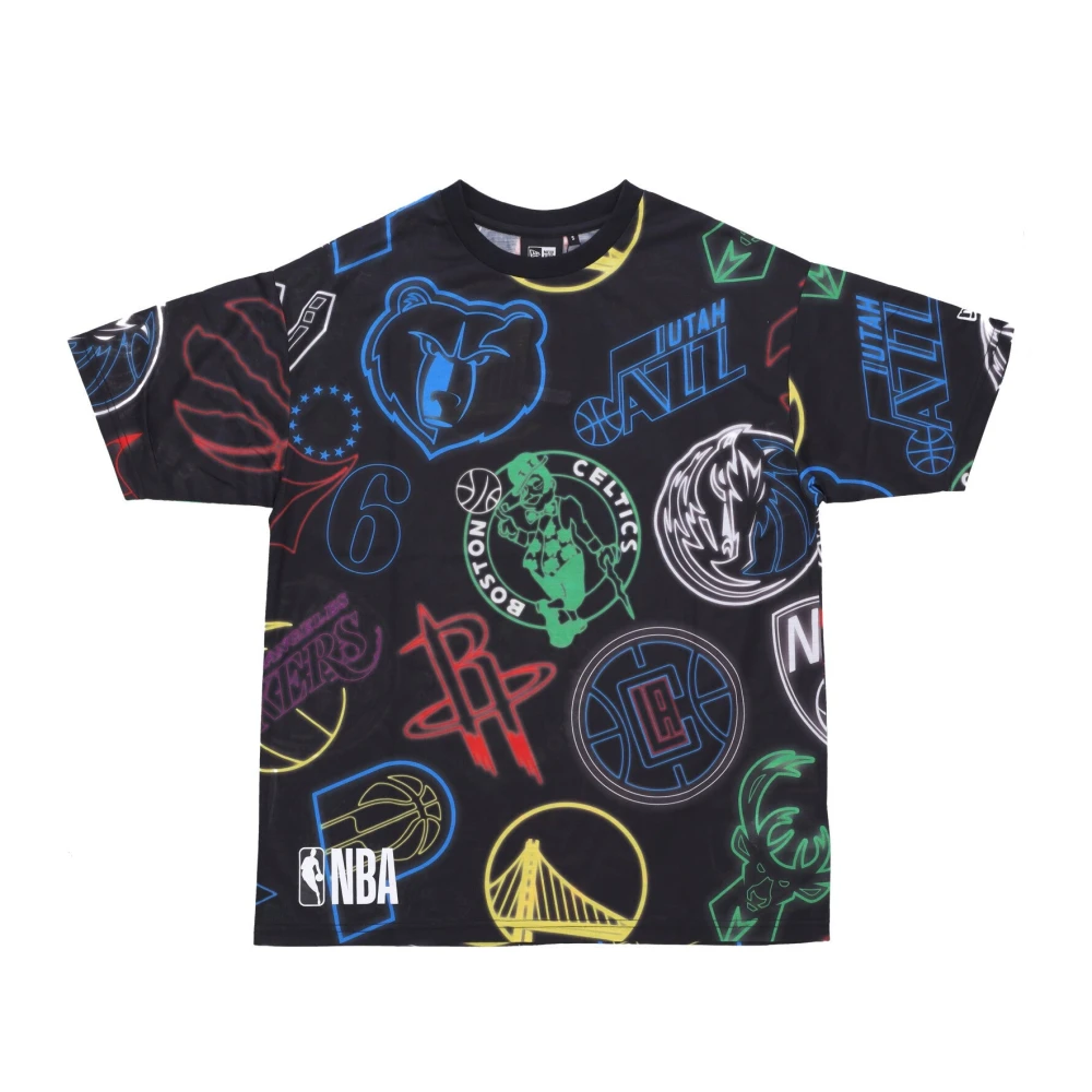 New era NBA All Over Print Tee Multicolor Heren