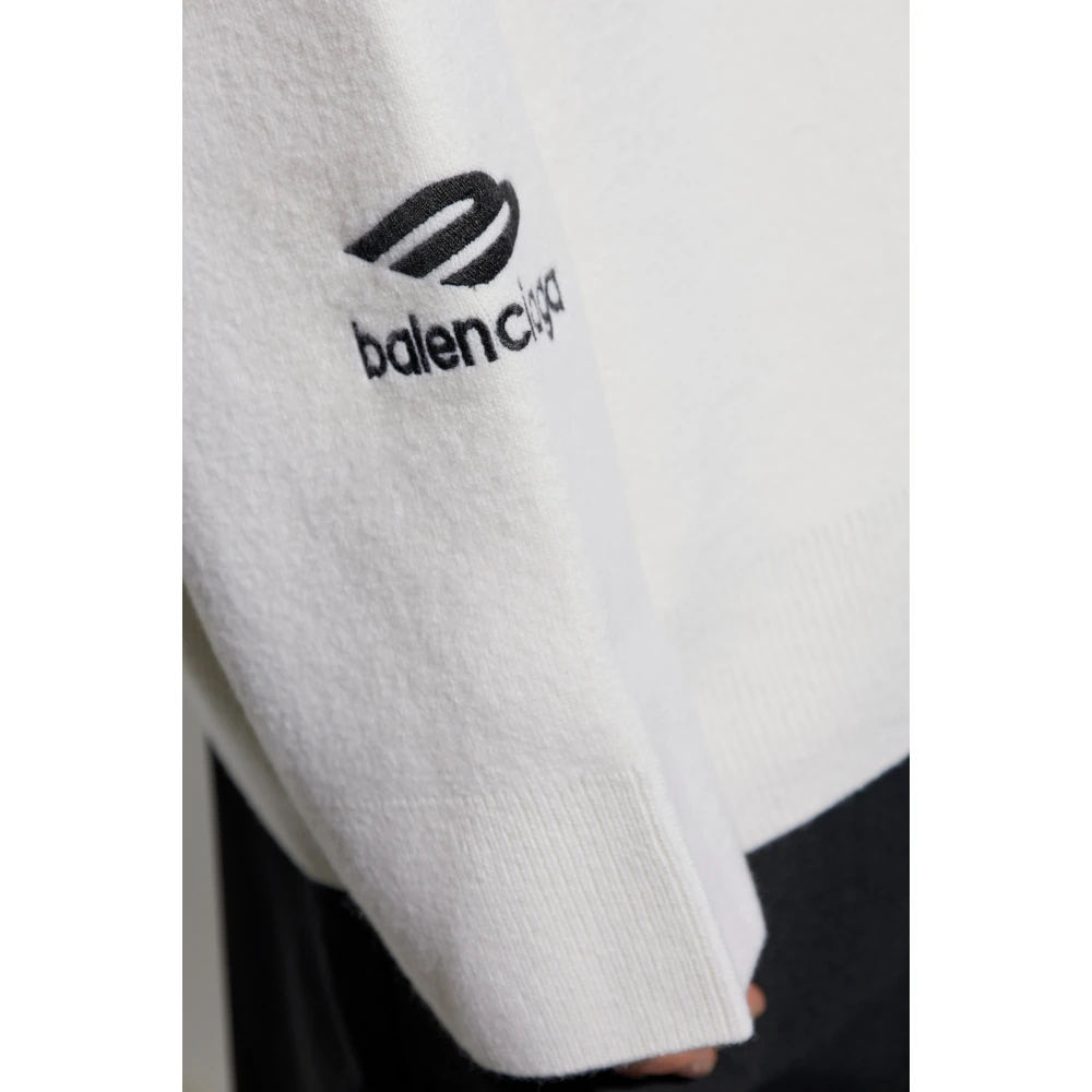 Balenciaga Wollen coltrui uit de Skiwear collectie White Heren