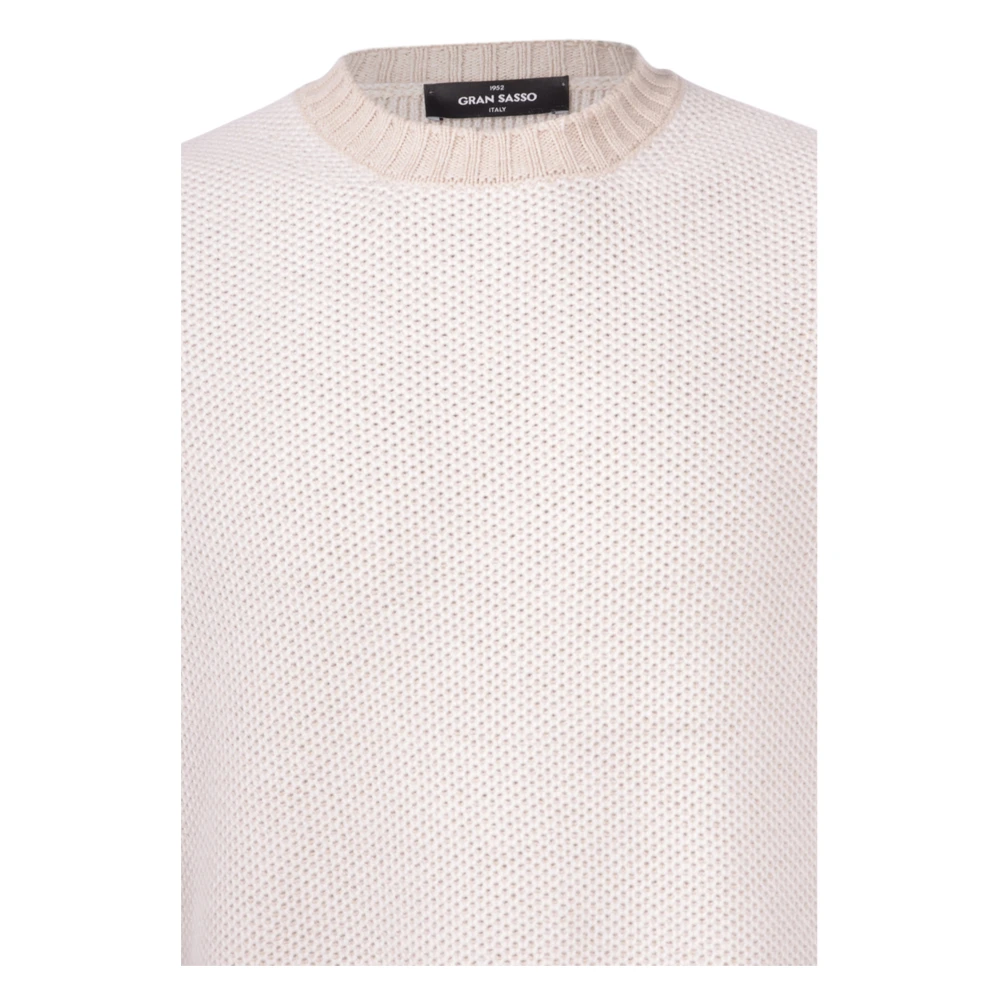 Gran Sasso Rondgebreide trui met ronde hals Beige Heren