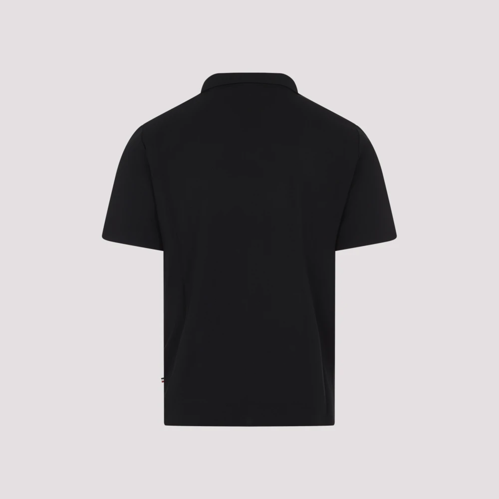 Moncler Zwarte SS Polo Shirt Black Heren