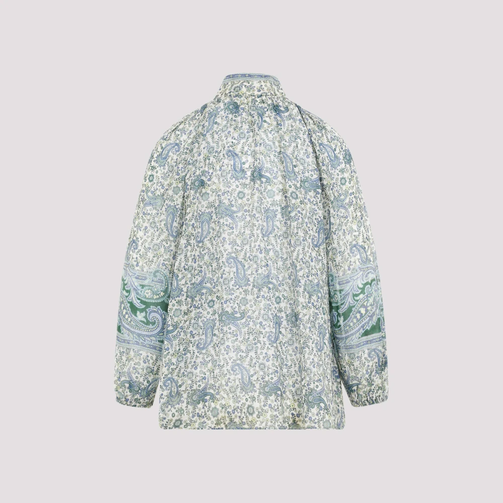 Zimmermann Multicolor Paisley Blouse Green Dames