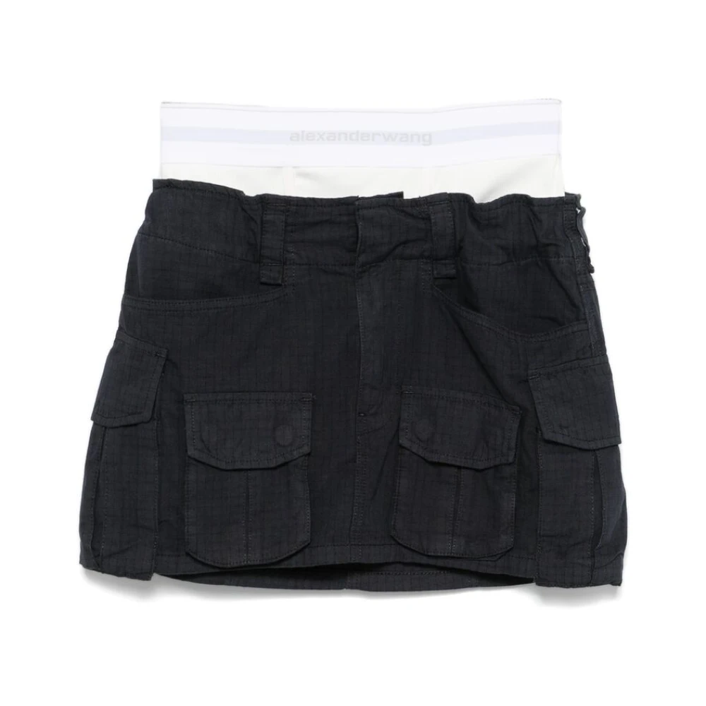 Alexander wang Cargo Zak Elastische Taille Jeans Blue Dames