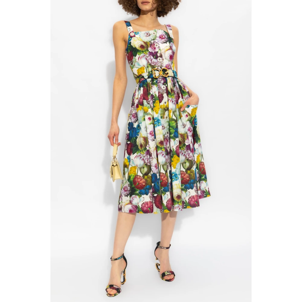 Dolce & Gabbana Jurk met bloemenmotief Multicolor Dames