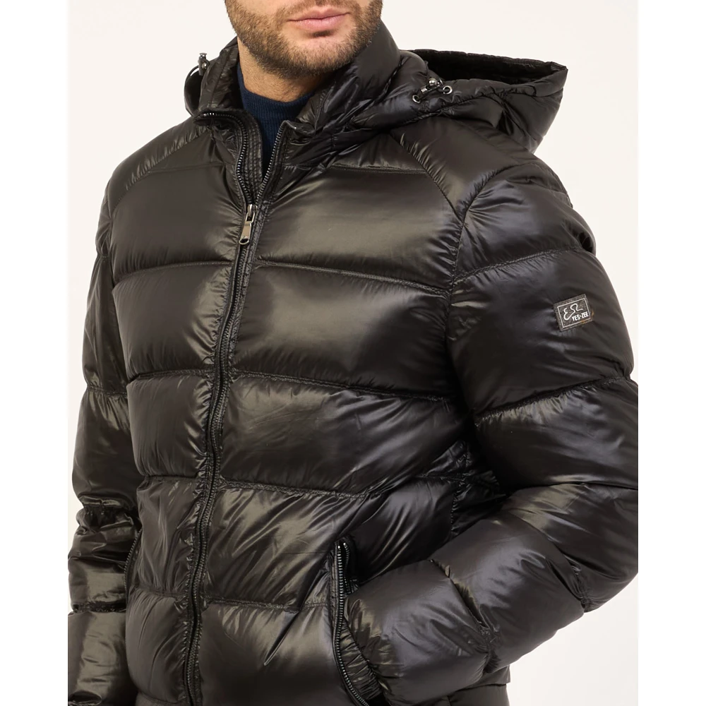 YES ZEE Gewatteerde jas met capuchon Black Heren