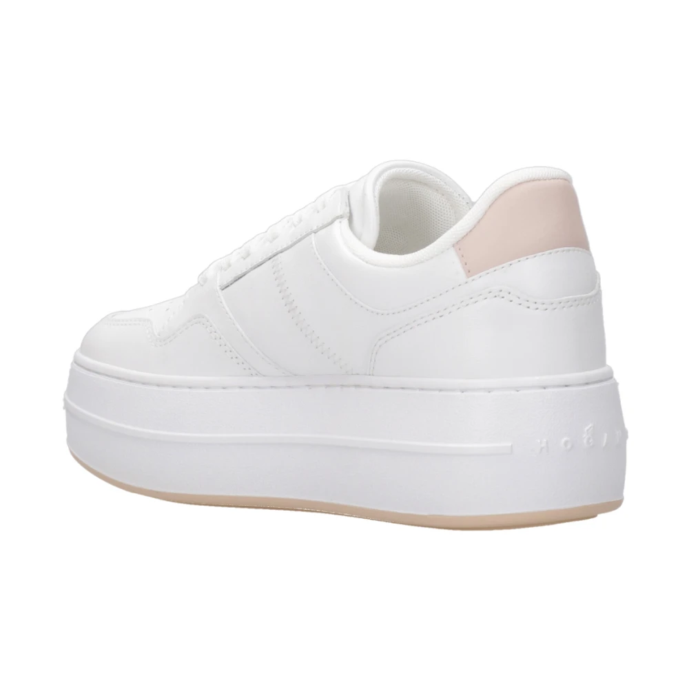 Hogan Witte+Nude Sneakers met Geheugenschuim Binnenzool White Dames