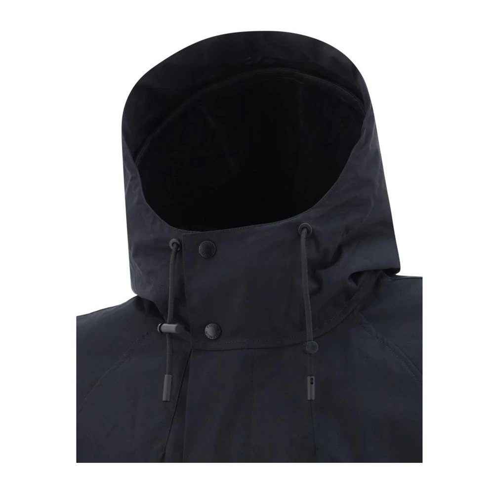 Yves Salomon Shearling Hooded Parka Jas met Verstelbare Functies Black Heren