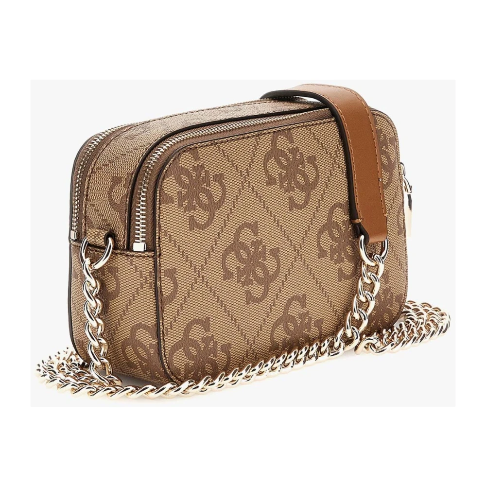 Guess Izzy Top Zip Schoudertas Brown Dames