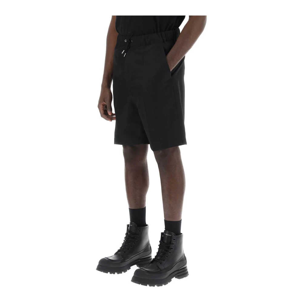 Oamc Ontspannen Techno Canvas Shorts Black Heren