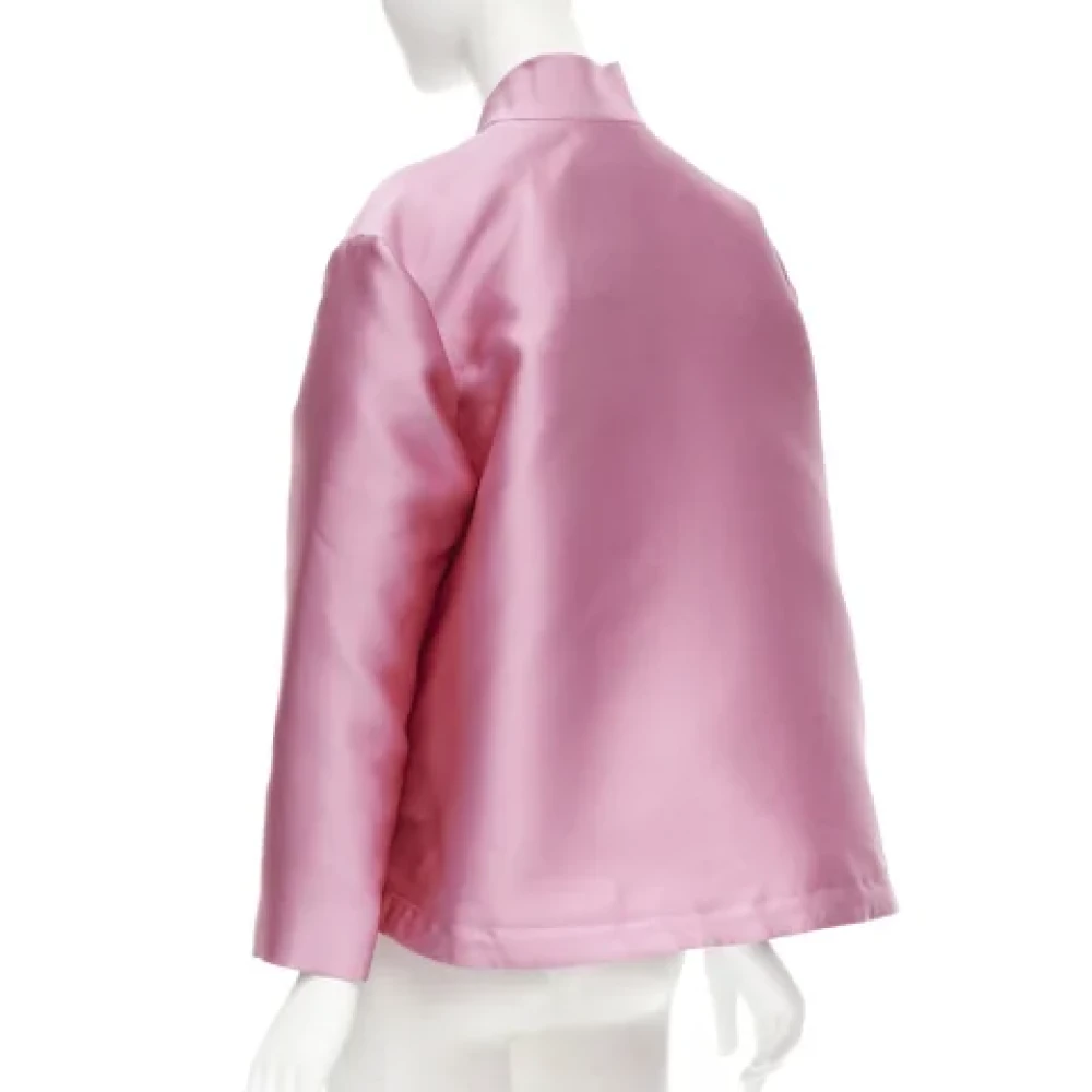 Valentino Vintage Pre-owned Polyester outerwear Pink Dames