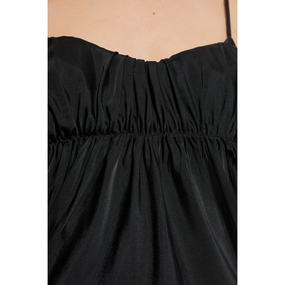 Jil Sander Jurk met decoratieve drapering Black Dames