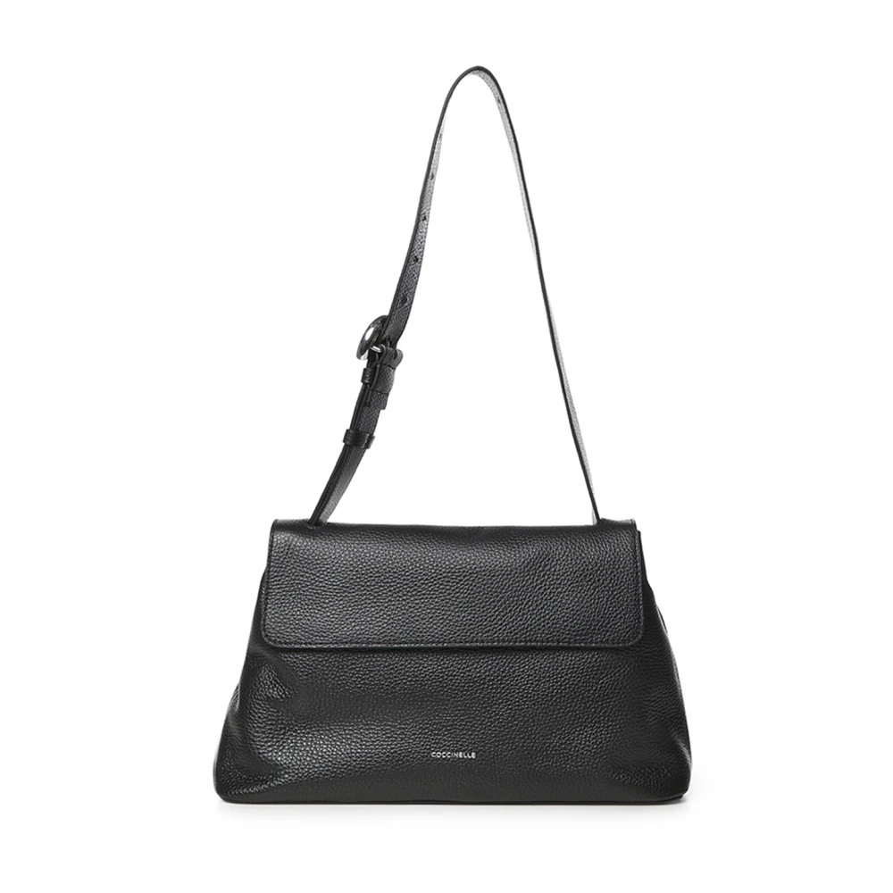 COCCINELLE shoulder bag Fern Shoulder Bag Grained Leather Noir - Image 2