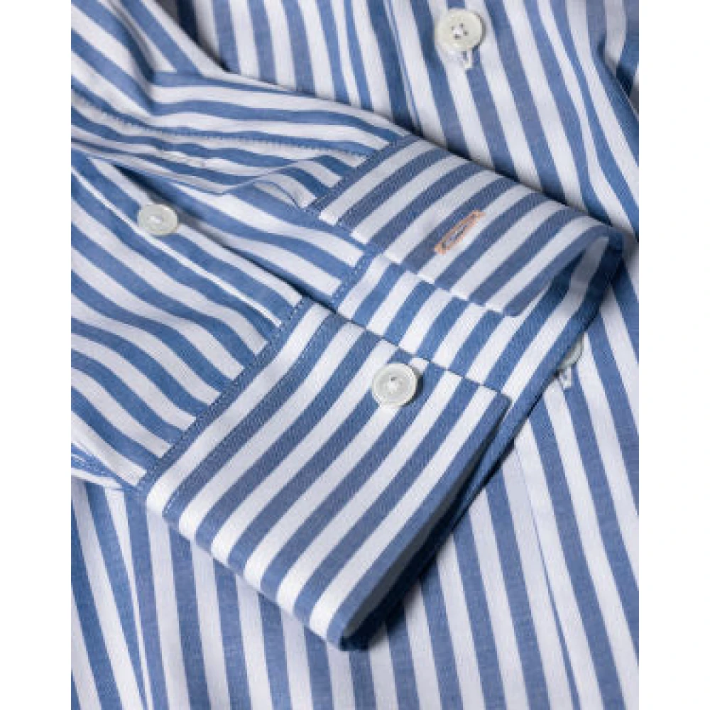 PS By Paul Smith Blauw en wit gestreept casual fit overhemd Blue Heren